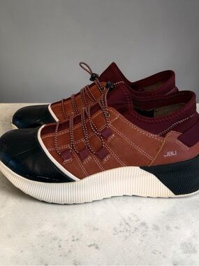 JBU by Jambu Klara Water-Resistant Duck Sneaker – Burgundy & Brown – Women's 8.5